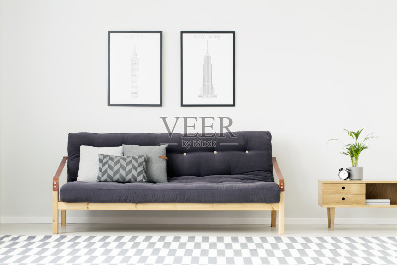 海报在灰色的平面内部正版图片素材