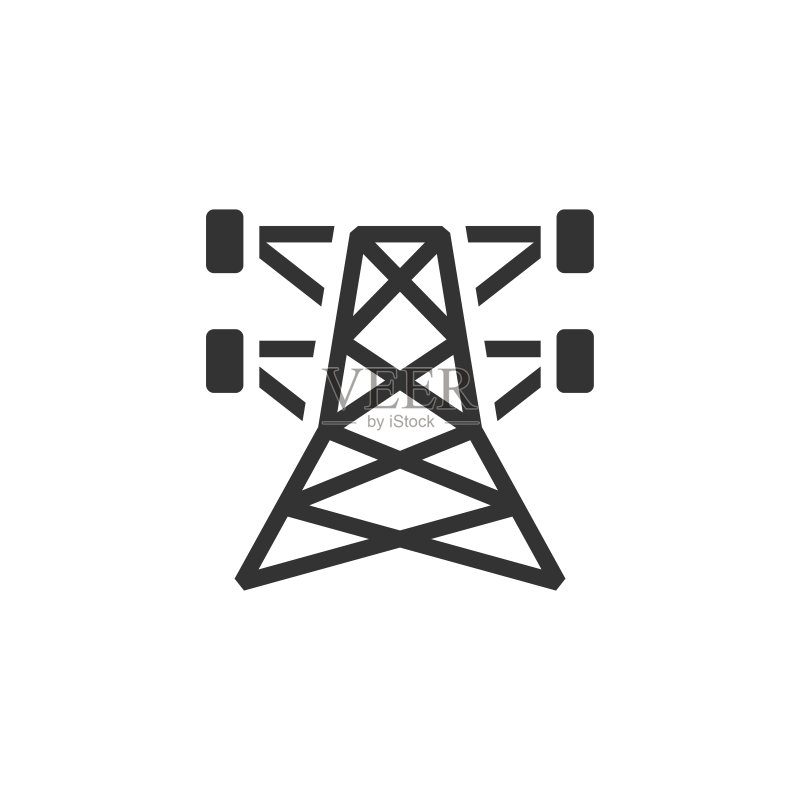 黑白图标 - 塔架图标素材