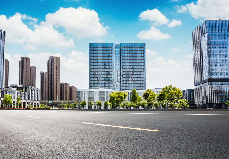 空荡荡的广场和天空的地板正版图片素材