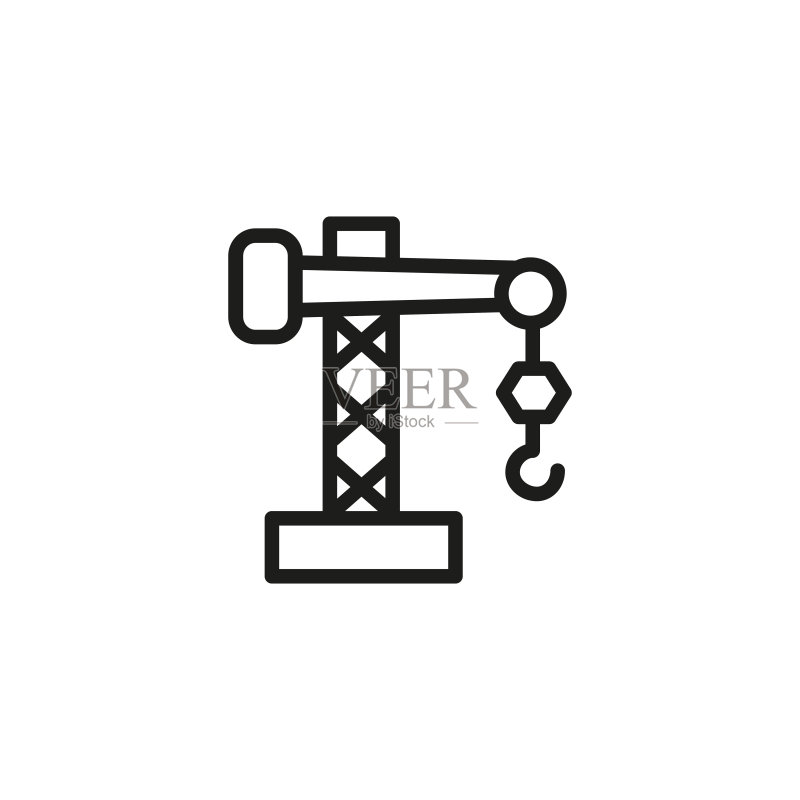 塔式起重机图标图标素材