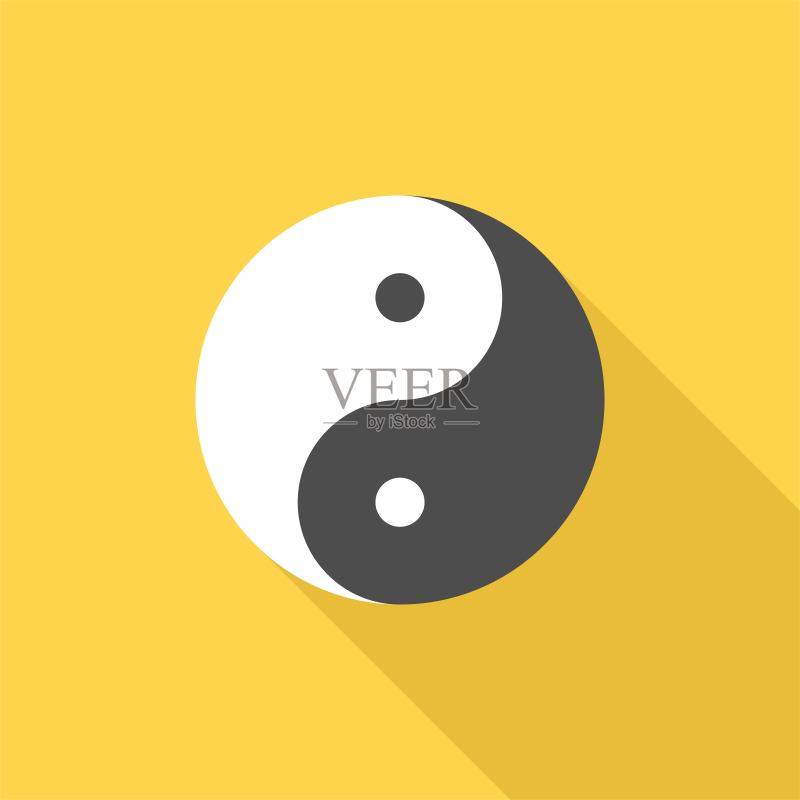 中国哲学阴阳符号图标素材