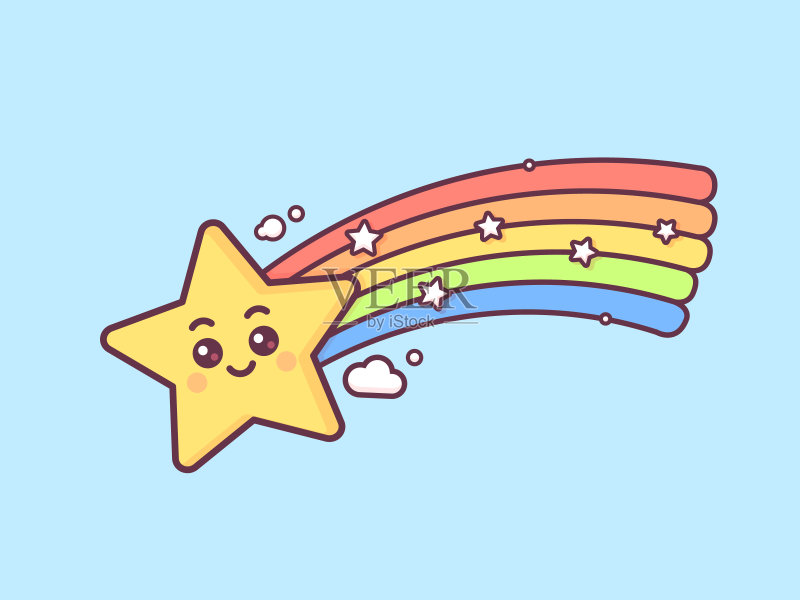 流星插画图片素材