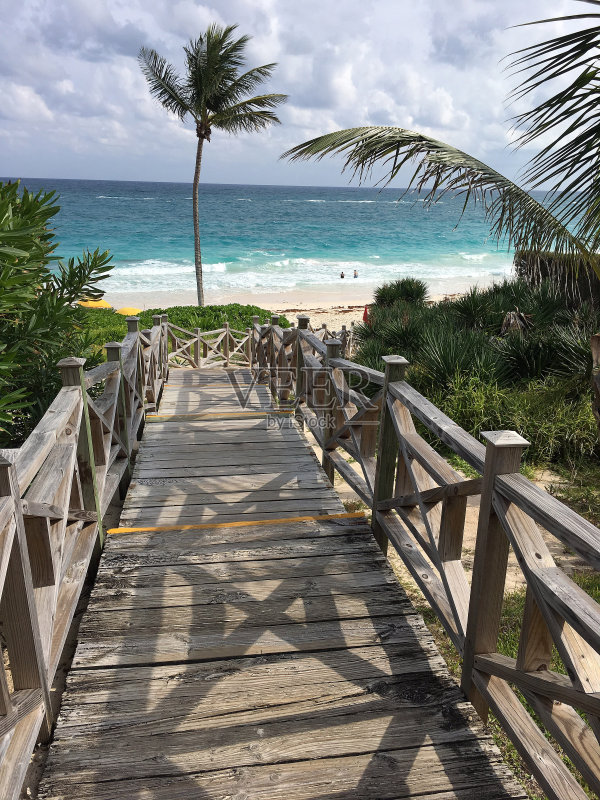 百慕大海景通往幸福之路正版图片素材