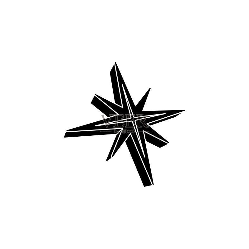 3D星星图标图标素材