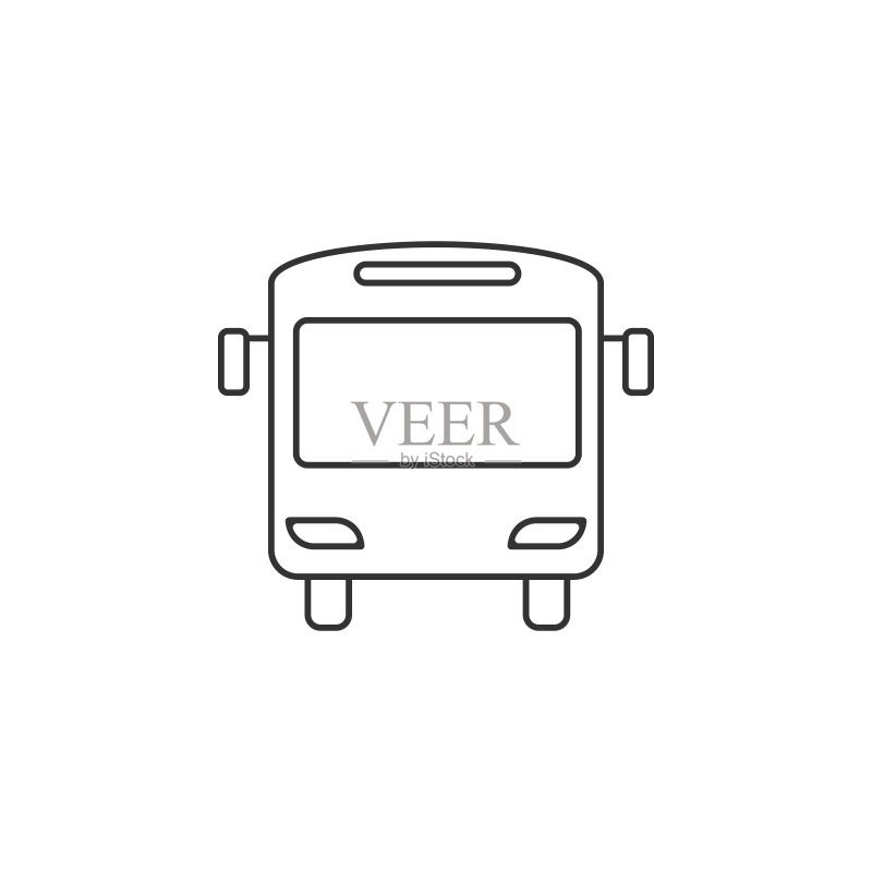 巴士图标:用于移动概念和Web应用程序的导航标志元素,用于网站设计和应用程序开发的细线图标,高级图标图标素材