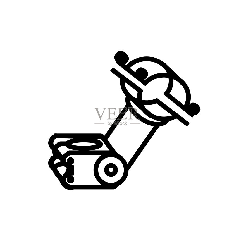 自行车把立图标 - 矢量线条插图图标素材