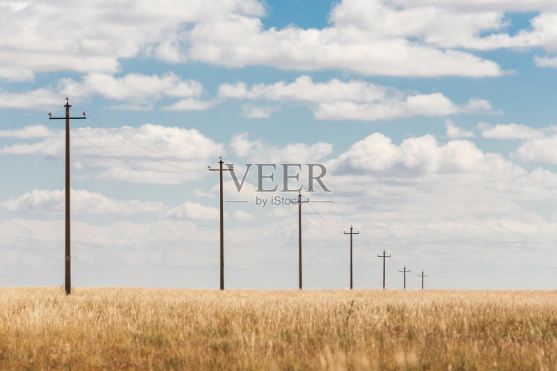 美丽的秋色草原景观正版图片素材