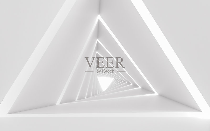 三角形的走廊正版插画素材