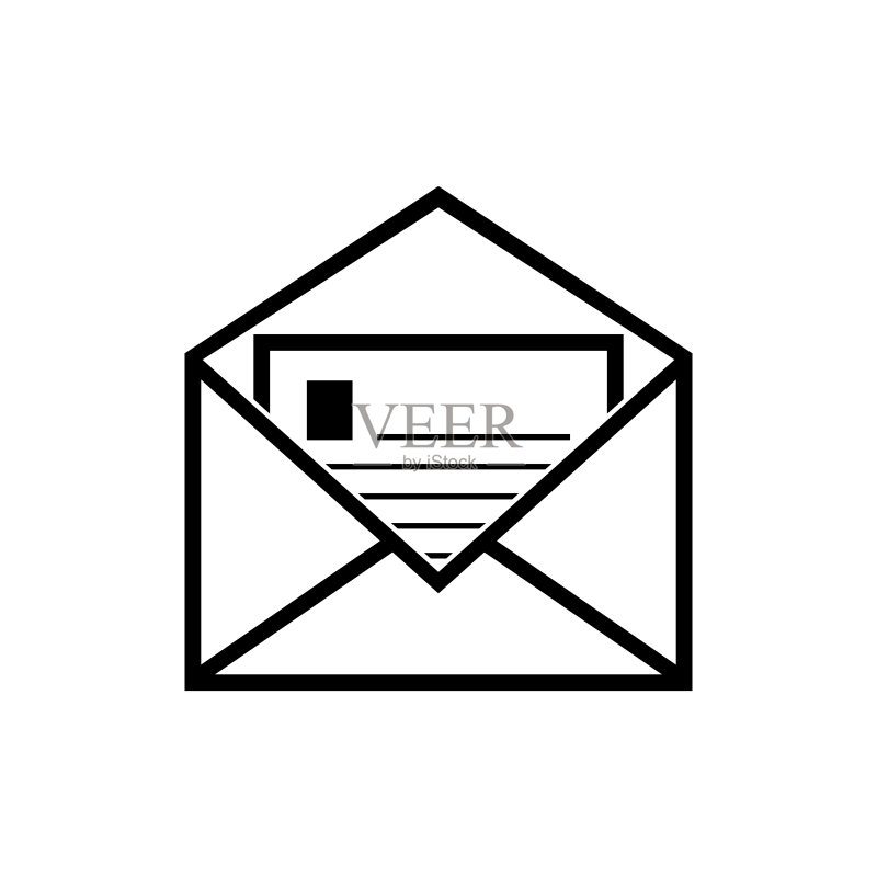 装有信件的信封矢量图标图标素材