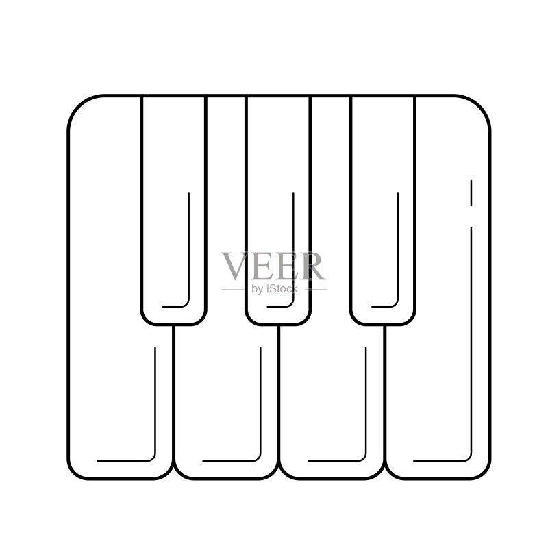 钢琴键线条图标图标素材