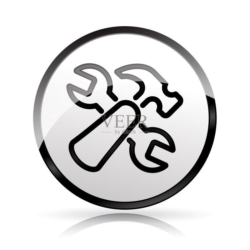 白色背景上的工具图标图标素材