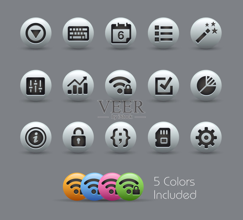Web和移动应用图标 4 // 珍珠系列图标素材
