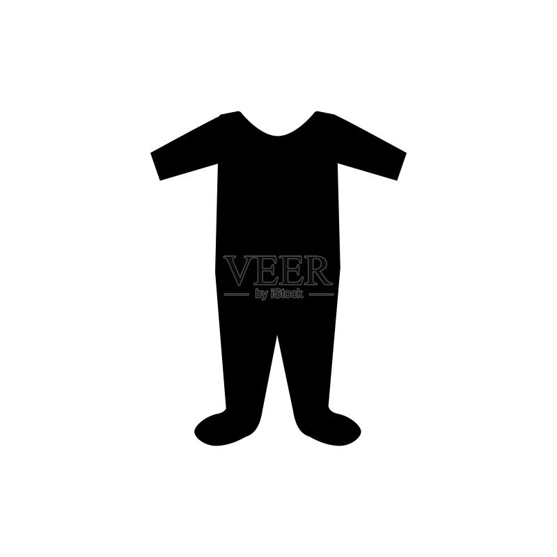 婴儿服装图标矢量插图图标素材