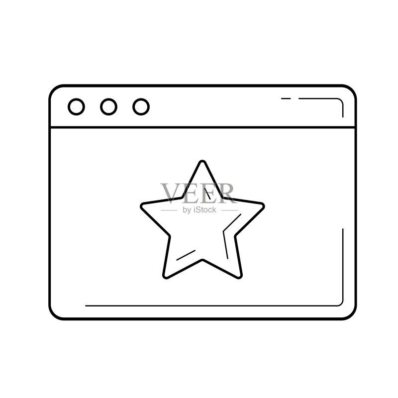 星标页面线条图标图标素材