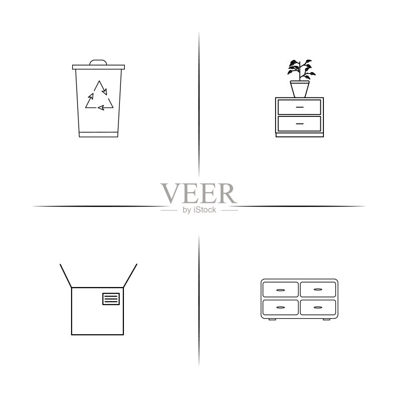 工业线性图标合集图标素材