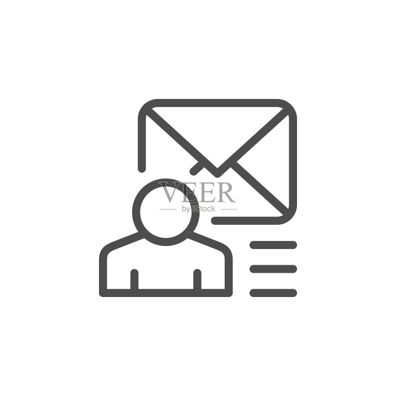 消息线条图标图标素材
