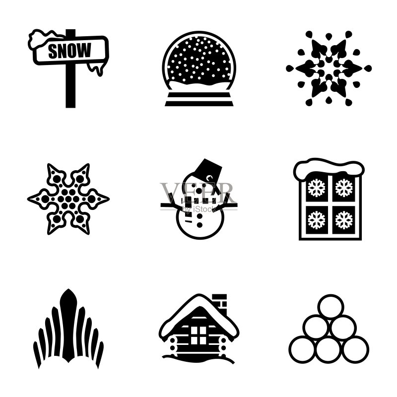 雪花图标矢量素材图标素材