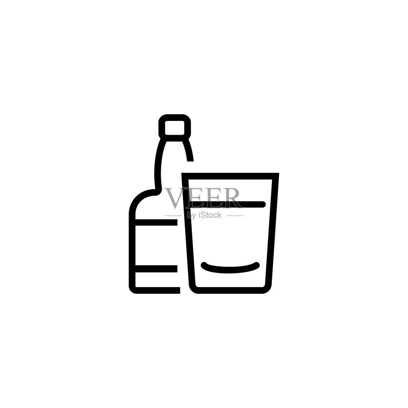 朗姆酒瓶图标图标素材