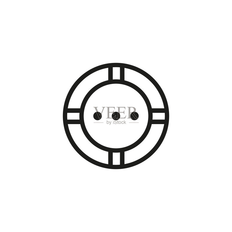 救生圈线条图标图标素材