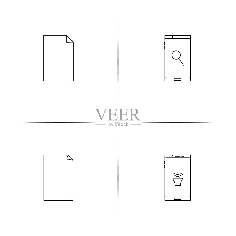 音乐线性图标集矢量图图标素材