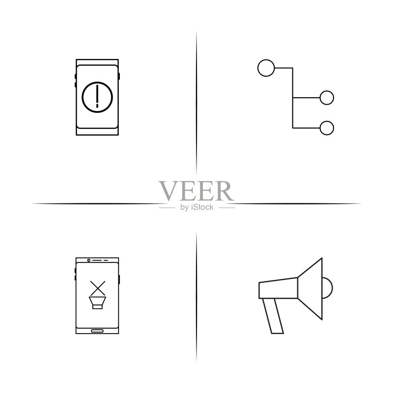 音乐线性图标集矢量图图标素材