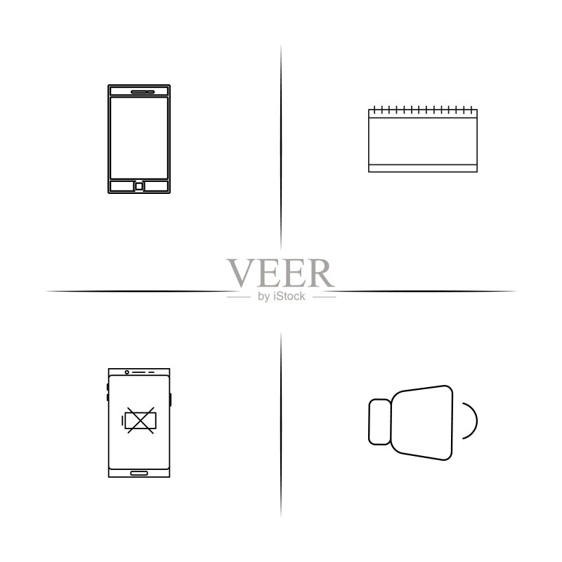音乐线性图标集矢量图图标素材