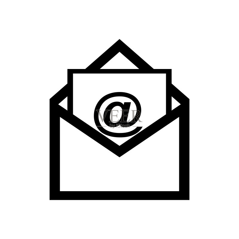 电子邮件图标轮廓矢量图图标素材