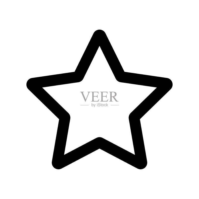 星星图标轮廓矢量图图标素材