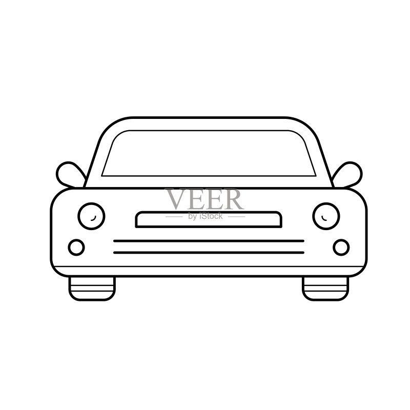 轿车线条图标图标素材