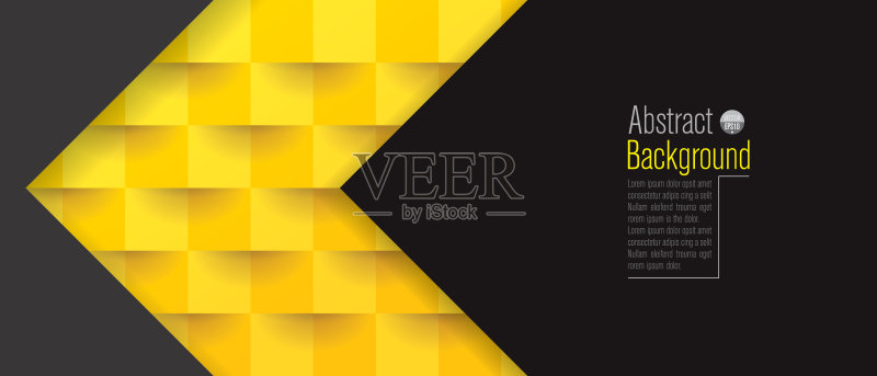 黄色和黑色的抽象背景向量。正版模板素材