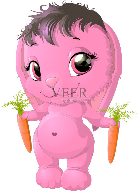 可爱的卡通兔子正版元素素材