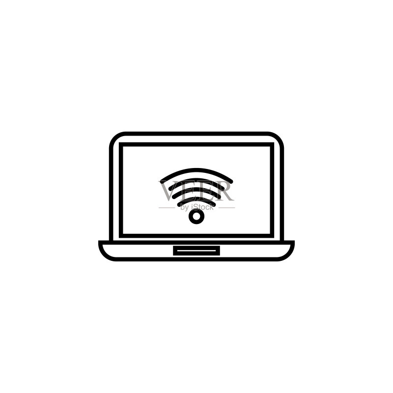 Wi-Fi信号图标。用于移动概念和Web应用程序的酒店和汽车旅馆元素。用于网站设计和开发、应用程序开发的细线图标。优质图标图标素材