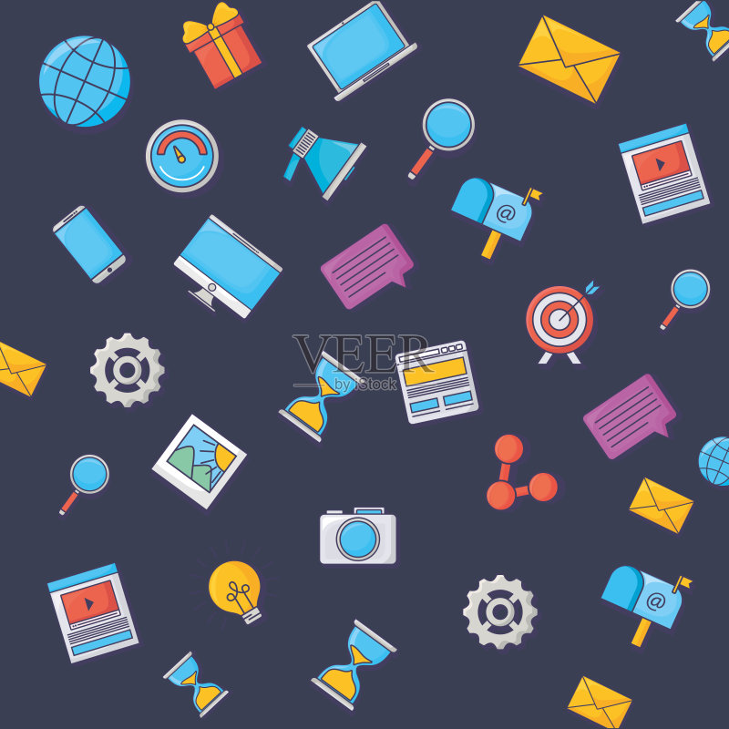 电子邮件营销设计图标素材