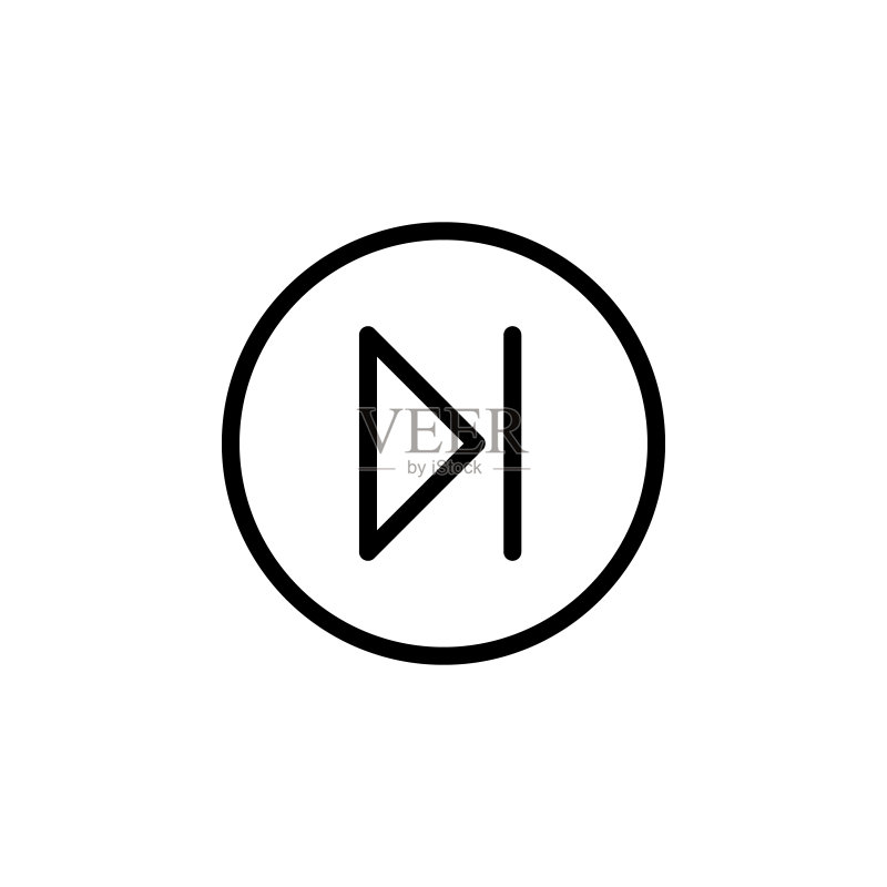圆形慢动作标志图标。移动概念和Web应用程序的简约图标元素。网站设计和开发、应用程序开发的细线图标图标素材