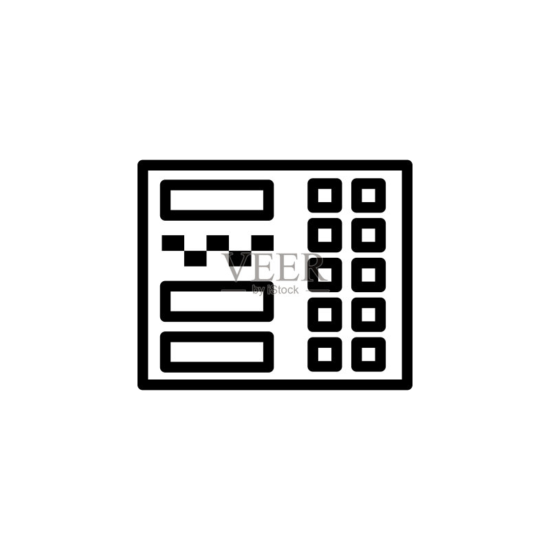 支付设备图标。移动概念和Web应用程序的极简图标元素。网站设计和开发、App开发的细线图标图标素材
