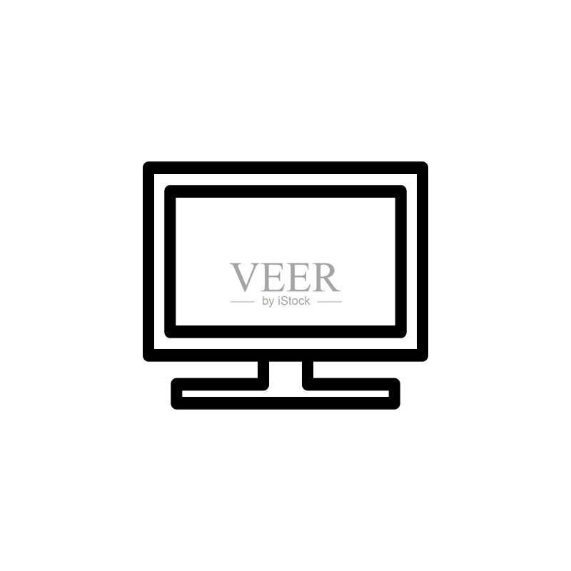 电视图标:移动概念和Web应用程序的简约图标元素,网站设计、应用开发的细线图标图标素材