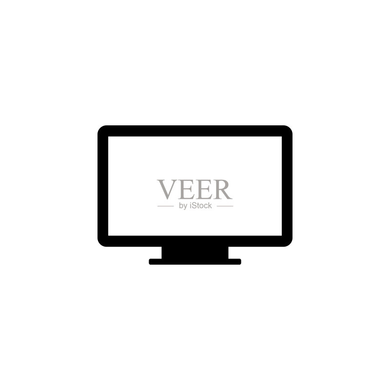 显示器图标。用于移动概念和Web应用程序的极简图标元素。网站、网页设计、移动应用程序的符号和标志图标集合图标素材