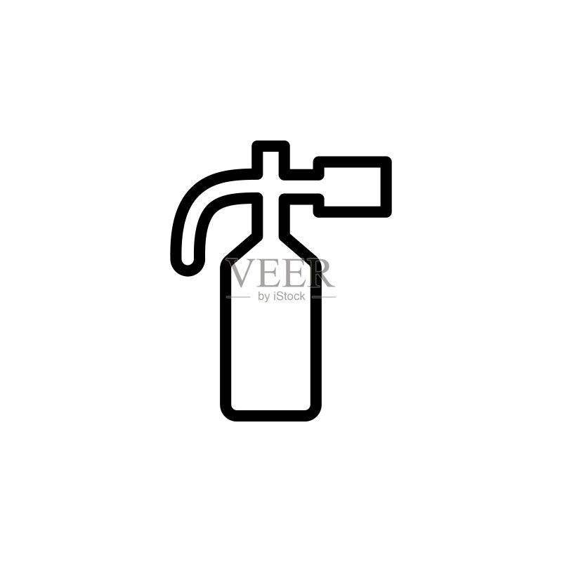 灭火器极简图标图标素材