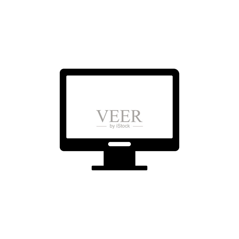 显示器图标。用于移动概念和Web应用程序的极简图标元素。网站、网页设计、移动应用程序的符号和标志图标集合图标素材