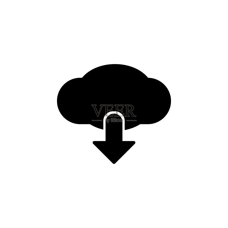 从云端上传图标。用于移动概念和Web应用程序的极简图标元素。网站、Web设计、移动应用程序的符号和标志集合图标图标素材