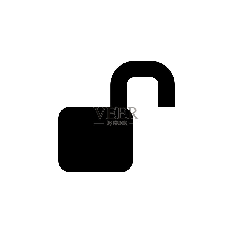 打开锁图标,用于移动概念和Web应用程序的简约图标元素,网站、Web设计、移动应用的符号和标志系列图标图标素材