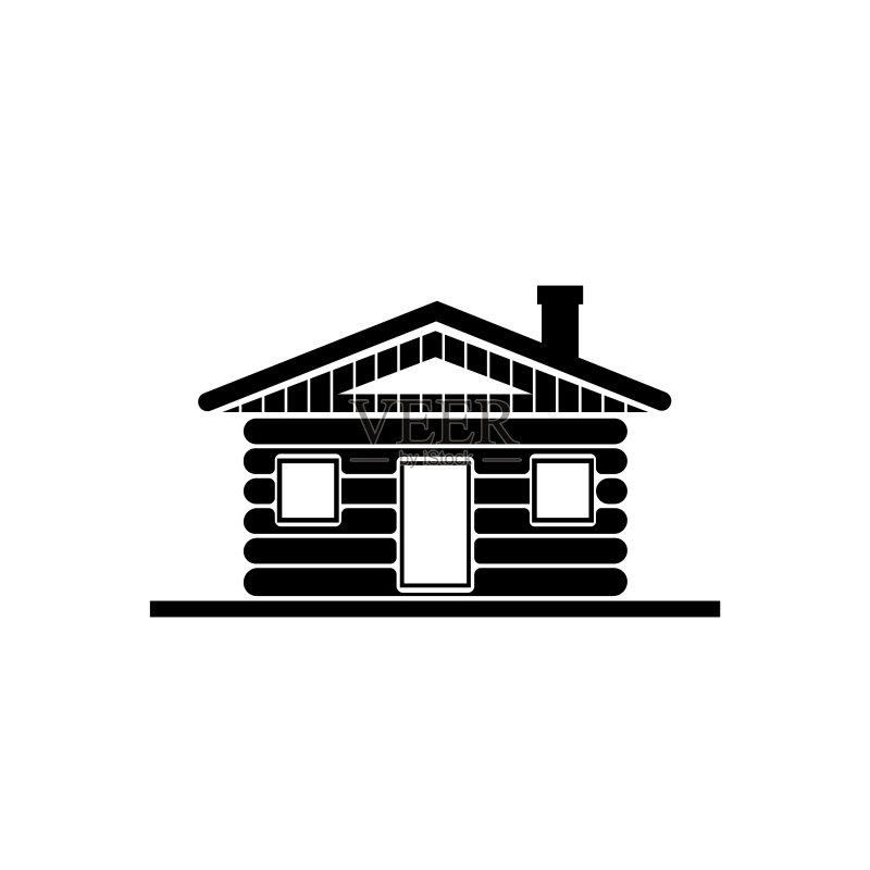 木屋图标矢量图图标素材