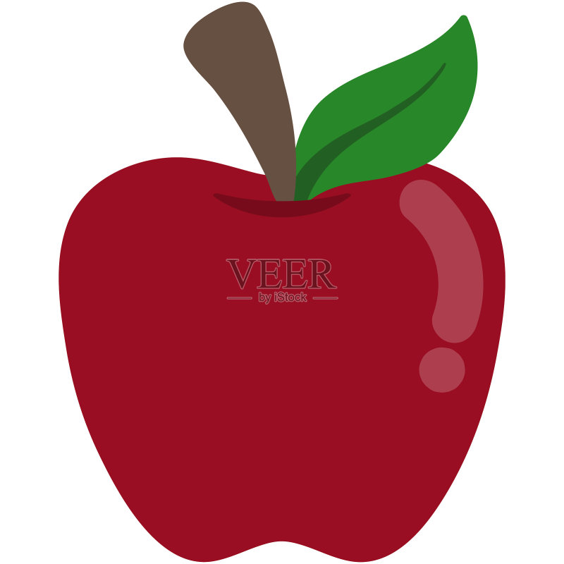 鲜红苹果插图正版插画素材