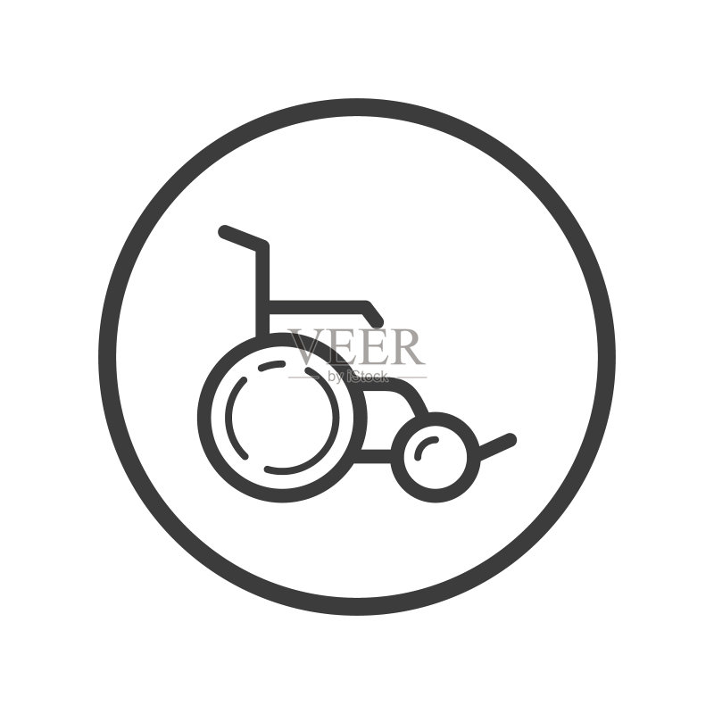圆形轮椅图标图标素材