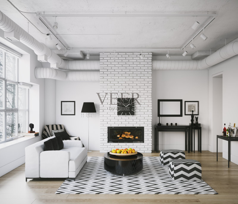 奢华工业Loft室内正版图片素材