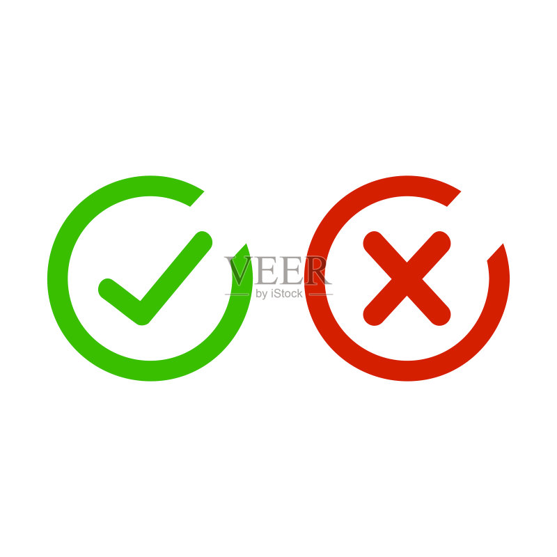 细线复选标记图标矢量图图标素材