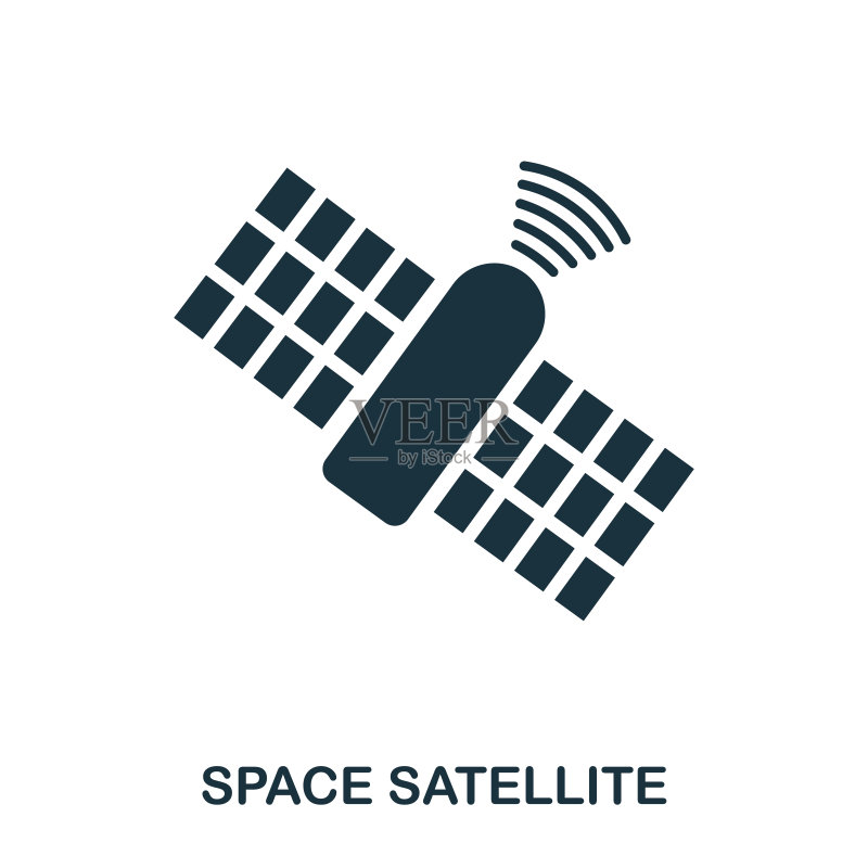 太空卫星图标扁平风格UI设计图标素材