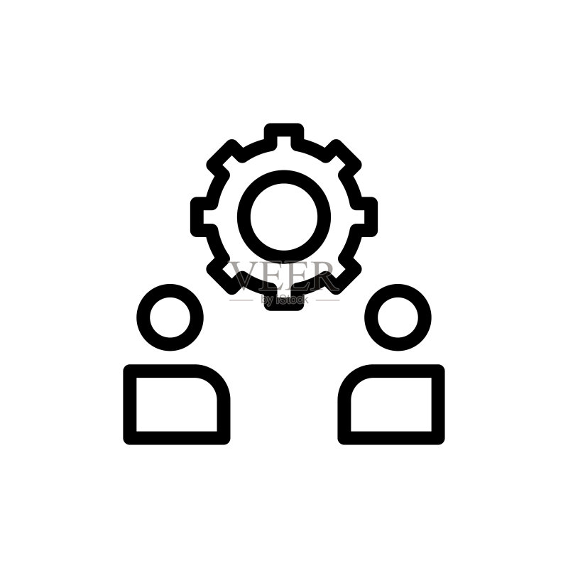 团队合作图标矢量图图标素材