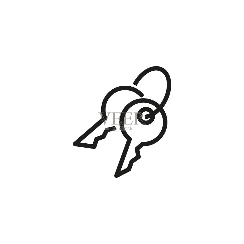 门钥匙线条图标图标素材