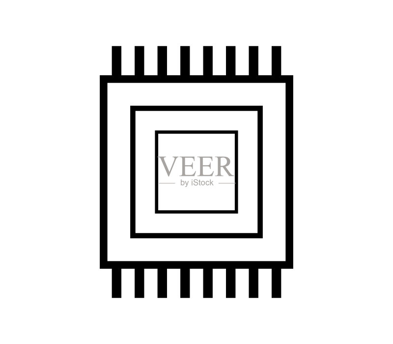 微芯片图标图标素材